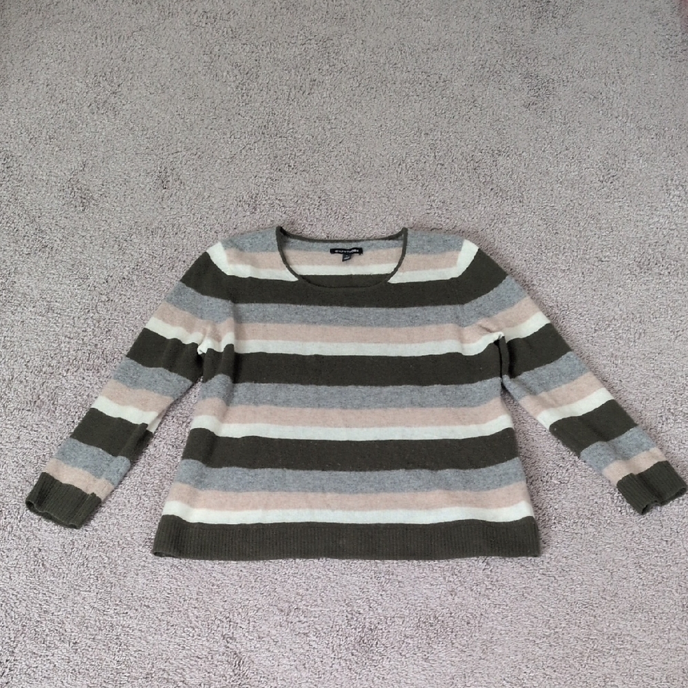 41 Hawthorn Cashmere Green Multicolor Striped Sweater XL‎